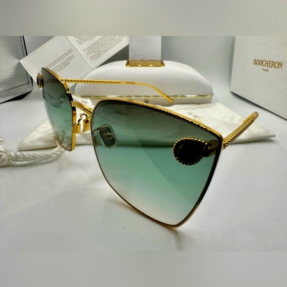 🏆Boucheron BC0139S 002 62-Gold‼️Size 62-18-135.Limited edition ‼️ - Picture 15 of 15